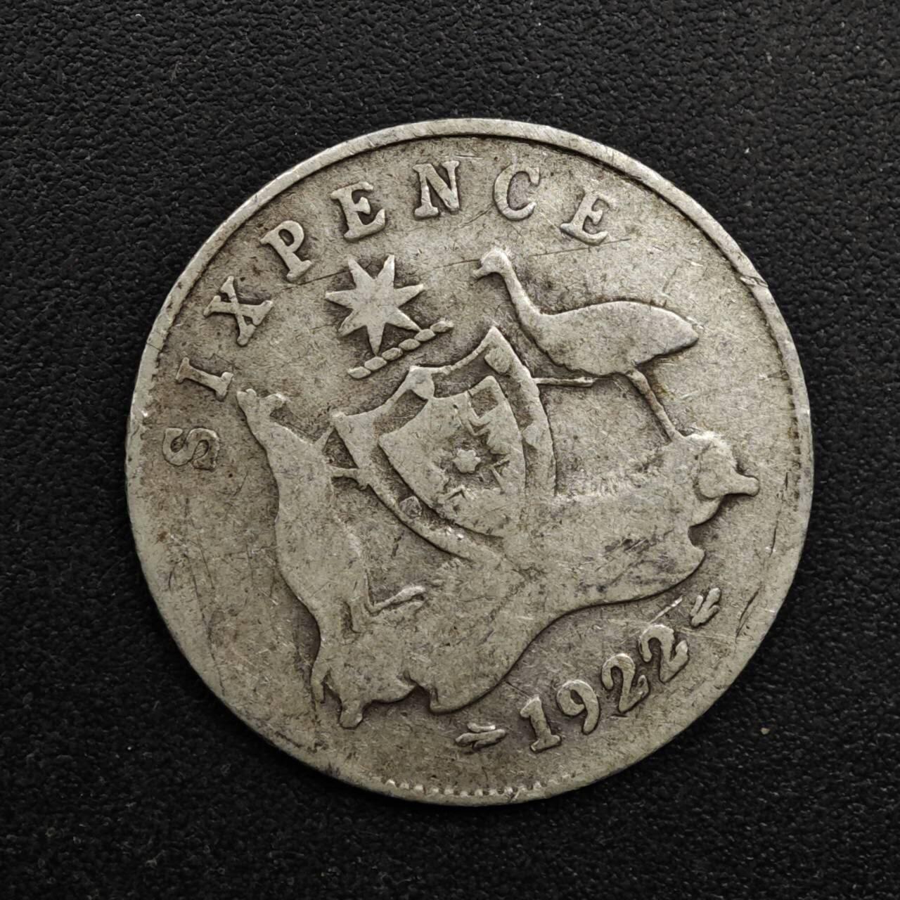 【淘币小摊】实时拍第八百六十三拍   小银币散币场   年前最后一周 之前的预留小年前全部发出 请更换最新收货地址  澳大利亚1922年乔治五世6便士银币