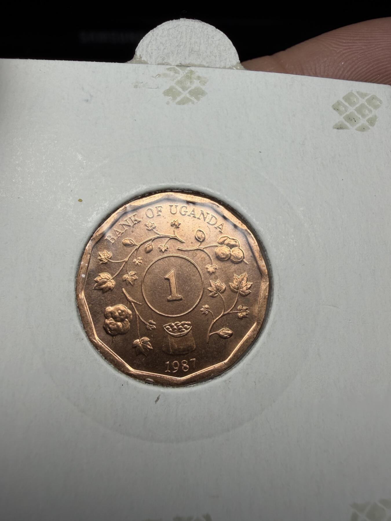 2025年集古藏今外币拍卖第二期-第3场—（总第303拍），可以寄存60天，满160元包邮。 1987年乌干达1先令