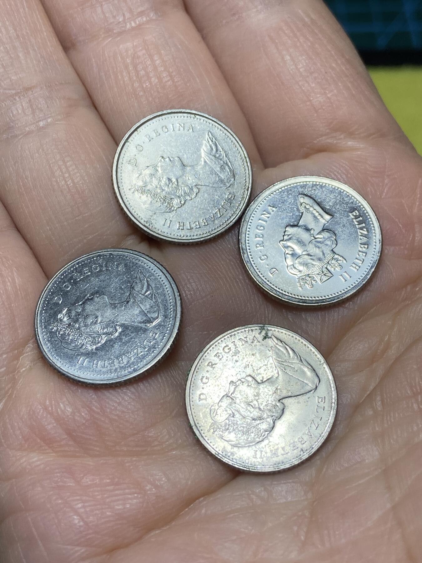 2026年第十八场(总第一百八十七场）外国好品散币场(免佣金) 加拿大🇨🇦10分4枚：1977年80年84年98年