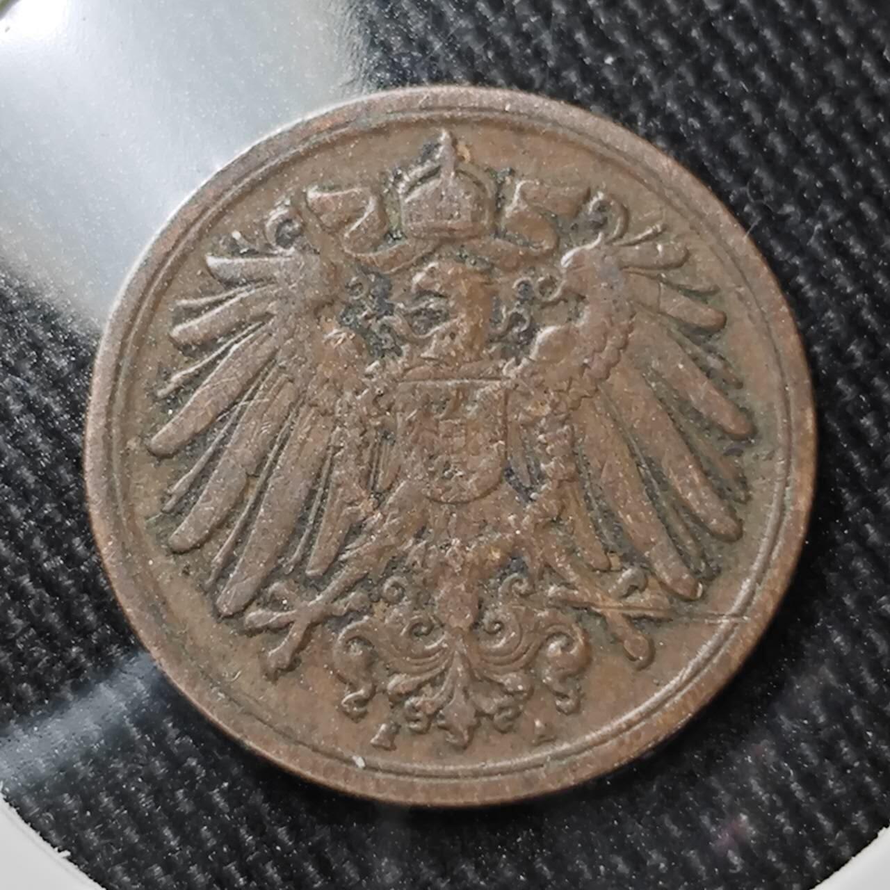 KK钱币收藏小铺  第392期  2月预留时间 周末发货  德国1芬尼