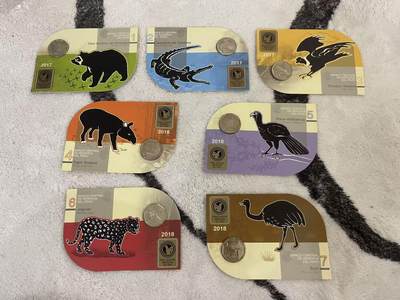 ❤️【币观天下】❤️ 第342期钱币秒杀拍卖场- 2026.2.4秒杀专场 长期征集拍品  - 秘鲁2017-2018全套动物系列纪念币原封卡装 面值1索尔 7枚