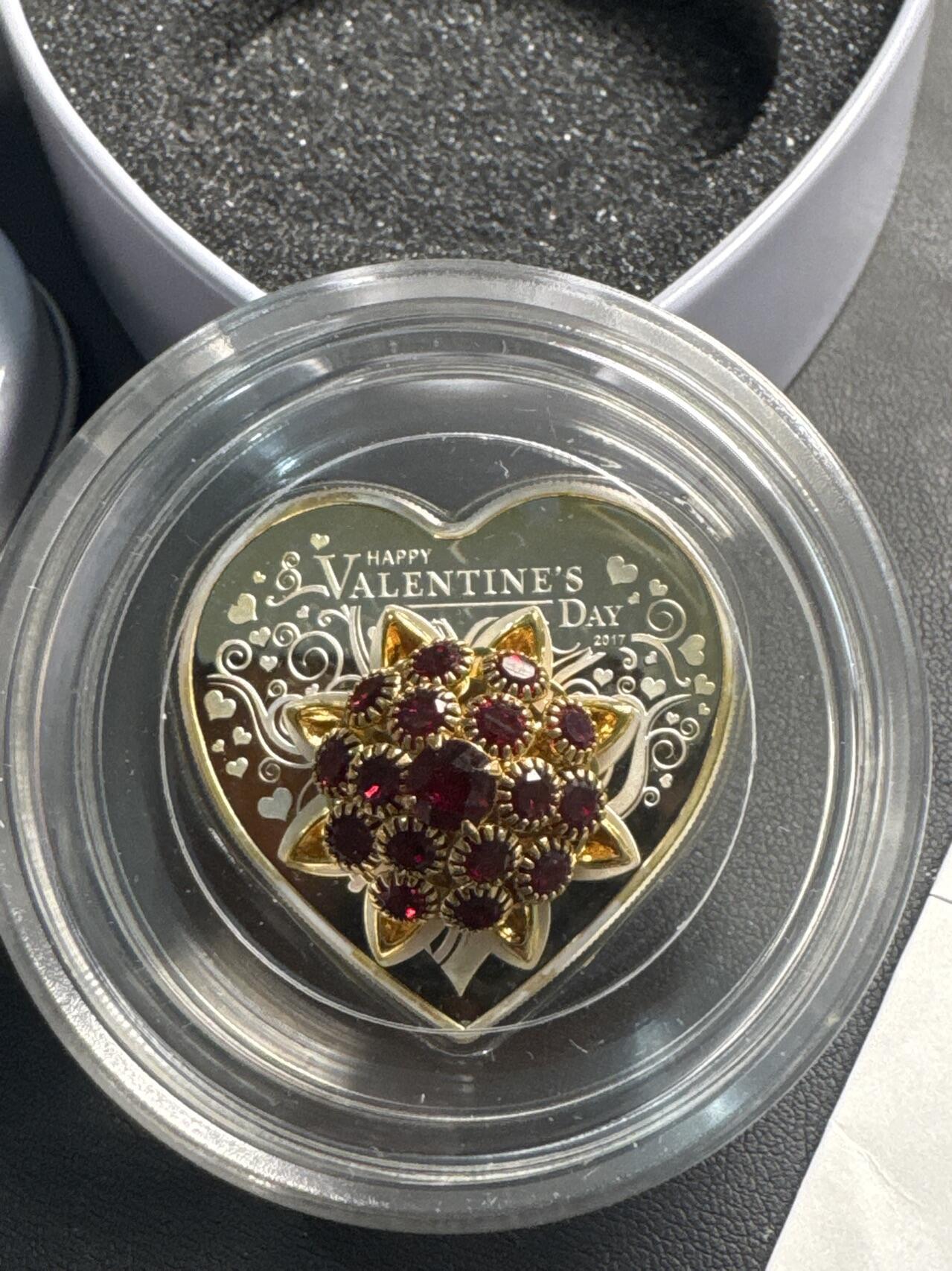 ❤️【币观天下】❤️ 第342期钱币秒杀拍卖场- 2026.2.4秒杀专场 长期征集拍品  2017 库克 快乐情人节 5元【精制】银币