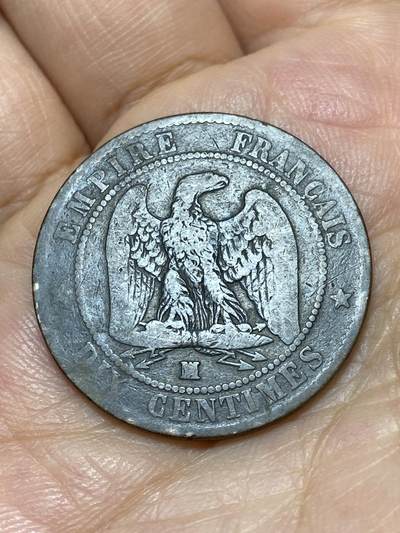 2026年第十八场(总第一百八十七场）外国好品散币场(免佣金) - 法兰西第二帝国1856年10生丁(拿破仑三世第一版，MA标马赛造)