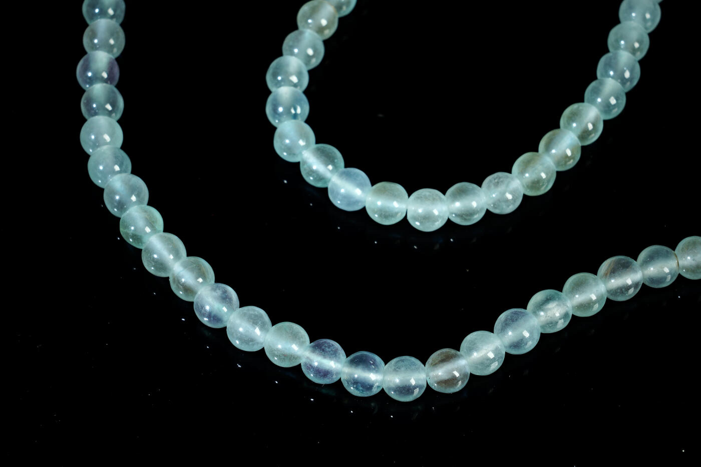 上海都达杂项专场十九（全场包邮） 天然白冰翡翠（A货）项链90-7