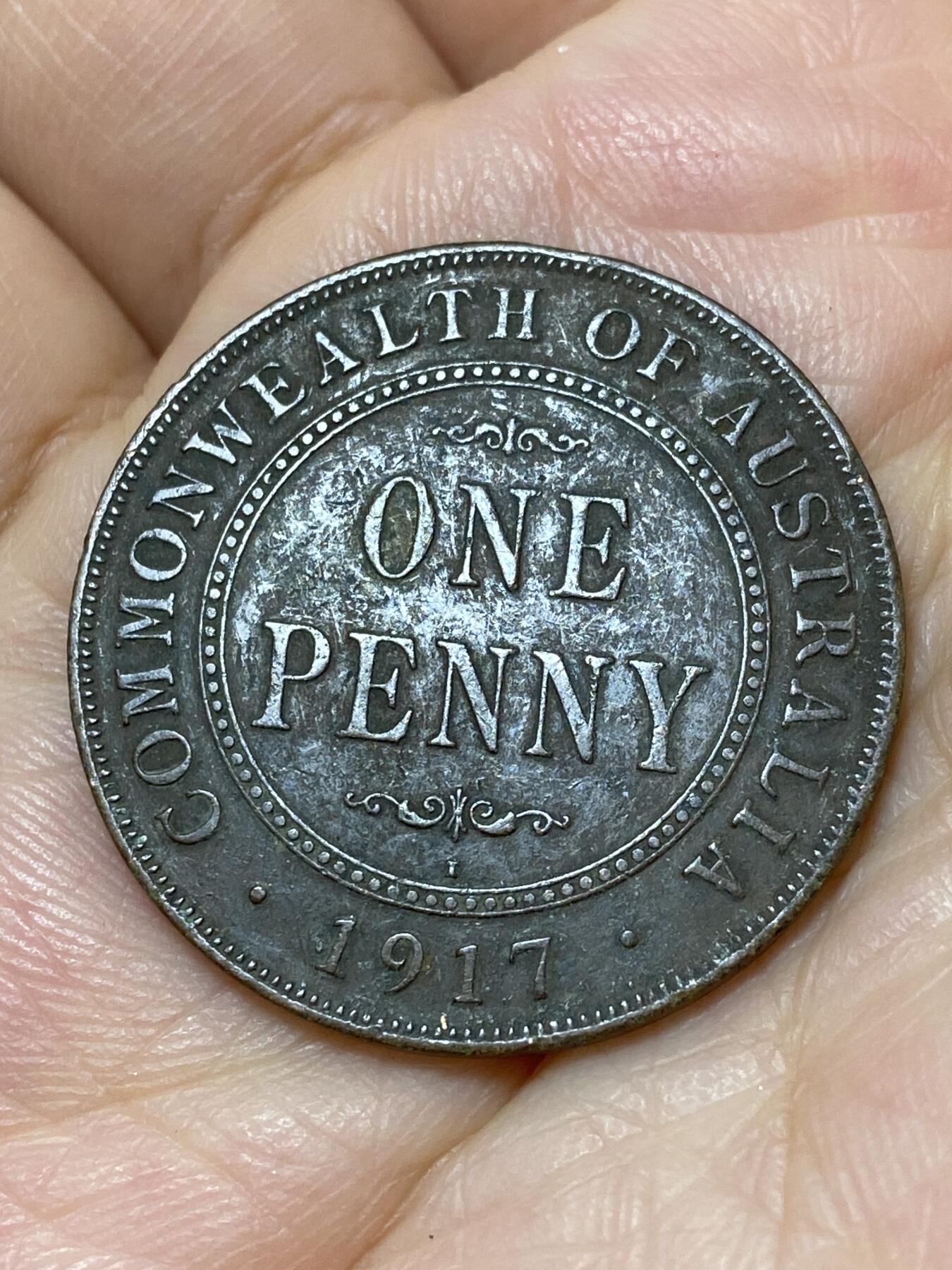 2026年第十八场(总第一百八十七场）外国好品散币场(免佣金) 澳大利亚🇦🇺1917年1便士(乔治五世时期，I标c版加尔各答造)