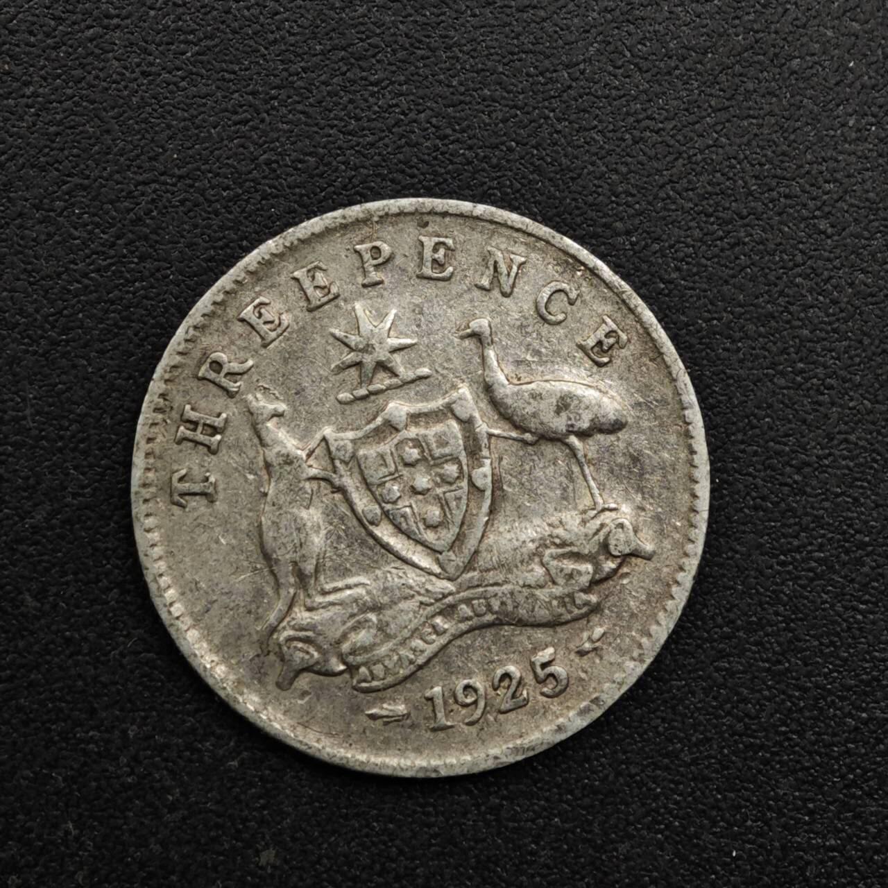 【淘币小摊】实时拍第八百六十三拍   小银币散币场   年前最后一周 之前的预留小年前全部发出 请更换最新收货地址  澳大利亚1925年乔治五世3便士银币