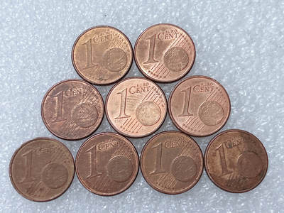 第一海外回流一元起拍收藏 散集专场  第298期 - 欧盟法国1欧分硬币 9枚