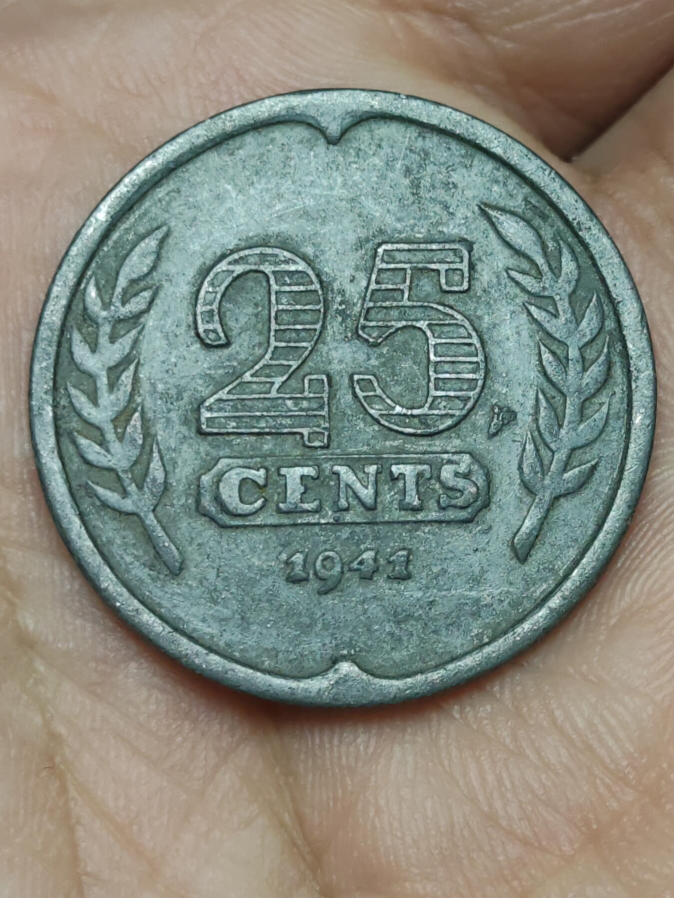 2026年第十七场(总第一百八十六场）外国好品散币场(免佣金) 荷兰🇳🇱1941年25分(二战德国占领时期)