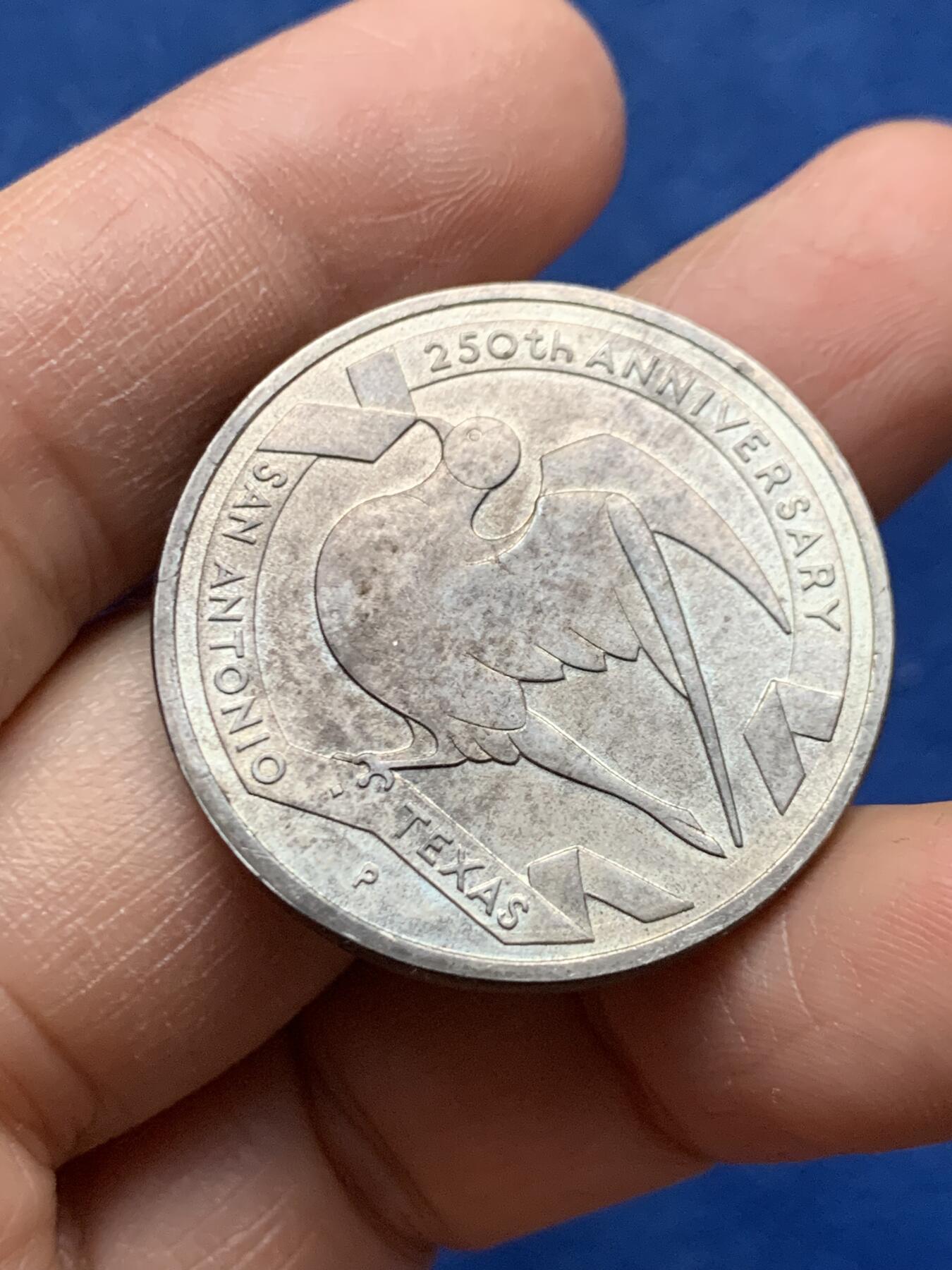 《竞宝斋》第464场 周日，周一，周二，3场连拍 （全场包邮）欢迎送拍 1968年美国圣安东尼奥世博会纪念银章 19.95g