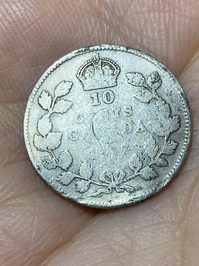 2026年第十八场(总第一百八十七场）外国好品散币场(免佣金) - 加拿大🇨🇦1912年10分银币(乔治五世第二版，首发年，925高银)
