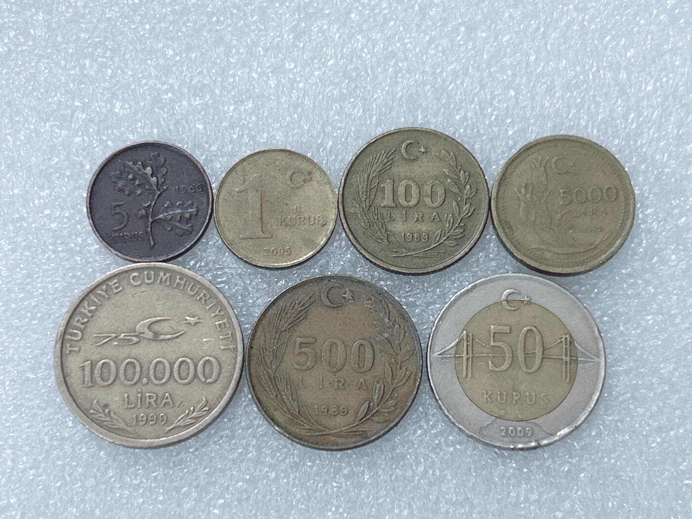 第一海外回流一元起拍收藏 散集专场  第298期 土耳其硬币 7枚