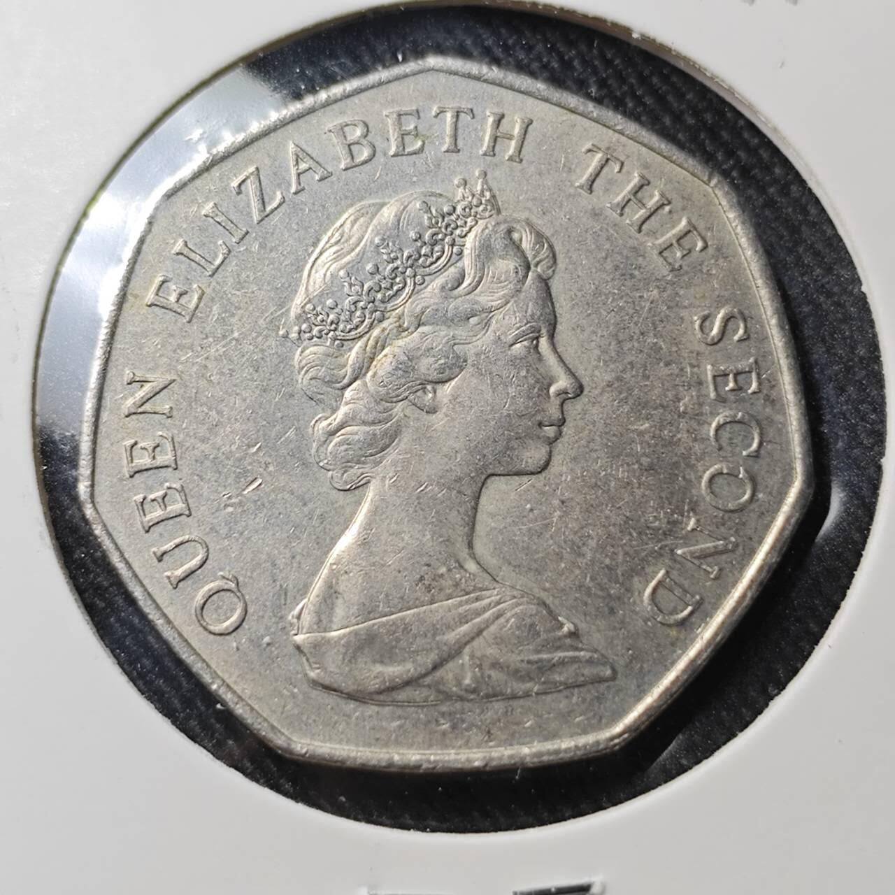 KK钱币收藏小铺  第391期  2月预留时间 周末发货  1980福克兰群岛50分