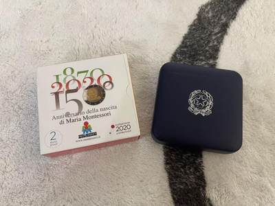 ❤️【币观天下】❤️ 第342期钱币秒杀拍卖场- 2026.2.4秒杀专场 长期征集拍品  - 意大利2020年纪念玛丽亚精制2欧元纪念币 全新原盒原包装 限量发行5000枚