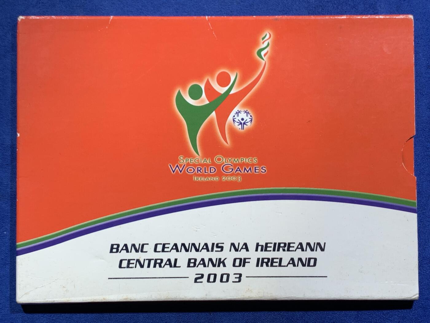 《竞宝斋》第464场 周日，周一，周二，3场连拍 （全场包邮）欢迎送拍 爱尔兰2003年特奥会纪念套币，含八枚流通硬币和一枚5欧纪念币，克书编号MS12，书价高