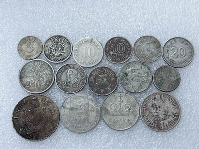 第一海外回流一元起拍收藏 散集专场  第298期 - 散币一组 15枚