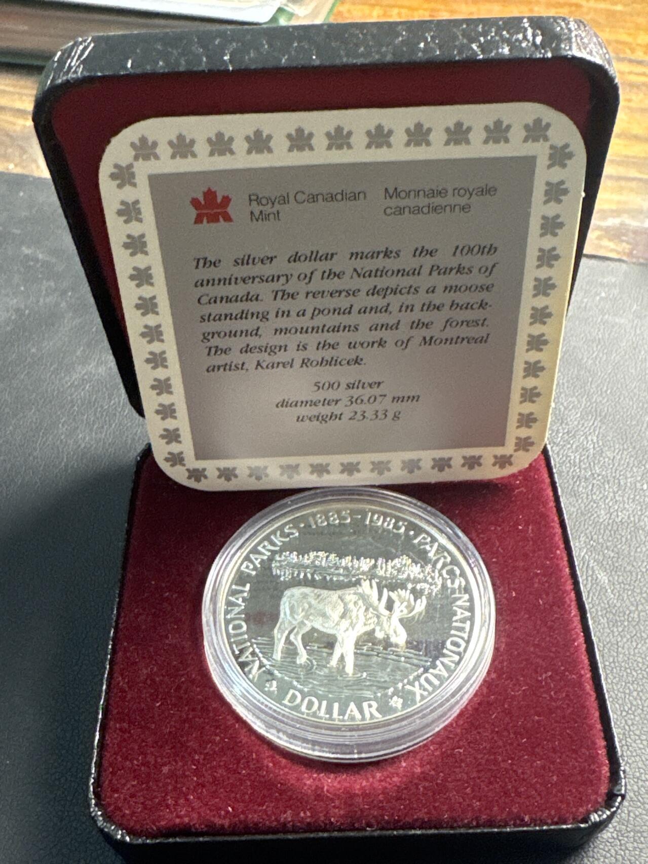 ❤️【币观天下】❤️ 第342期钱币秒杀拍卖场- 2026.2.4秒杀专场 长期征集拍品  1985 加拿大 原始生物北美驯鹿银币 带盒带证书【精制】银币