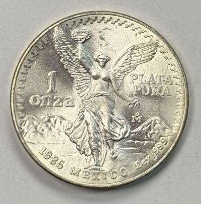S&S Numismatic世界钱币-拍卖 第120期  - 墨西哥1985年 自由女神 1盎司999投资银币 31.1克999银