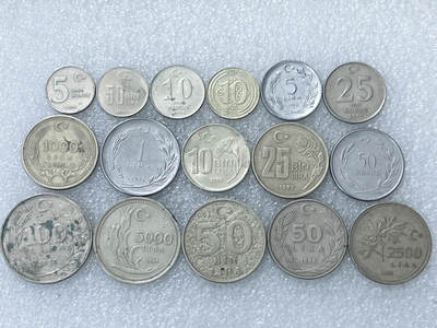 第一海外回流一元起拍收藏 散集专场  第298期 - 土耳其硬币 16枚 无重复