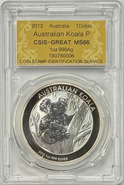 S&S Numismatic世界钱币-拍卖 第120期  - 澳大利亚2013年 袋鼠 1澳元1盎司999投资银币 31.1克999银 