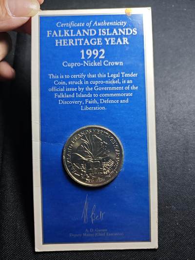KK钱币收藏小铺  第400期  百期特拍（四拍之四）2月预留时间 周末发货 -  1992福克兰群岛卡册纪念章
