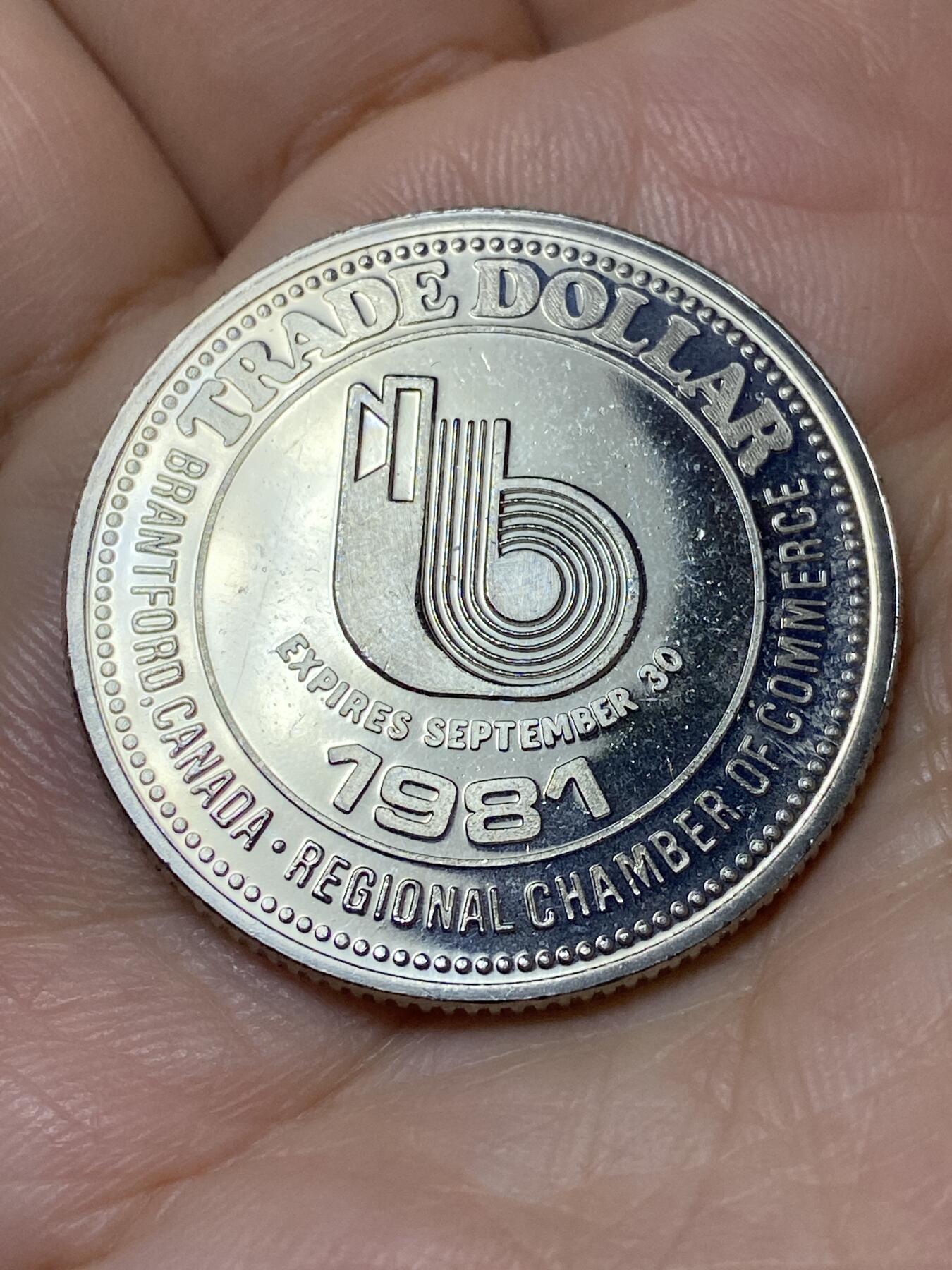 2026年第十八场(总第一百八十七场）外国好品散币场(免佣金) 全新–加拿大🇨🇦1981年贸易元代币(加拿大布兰特福德发行电话诞生地纪念贸易元代币)