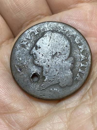 2026年第十八场(总第一百八十七场）外国好品散币场(免佣金) - 打孔–法兰西第一共和国1793–1794年1索尔铜币(路易十六被处决后到第一共和国过渡时期)