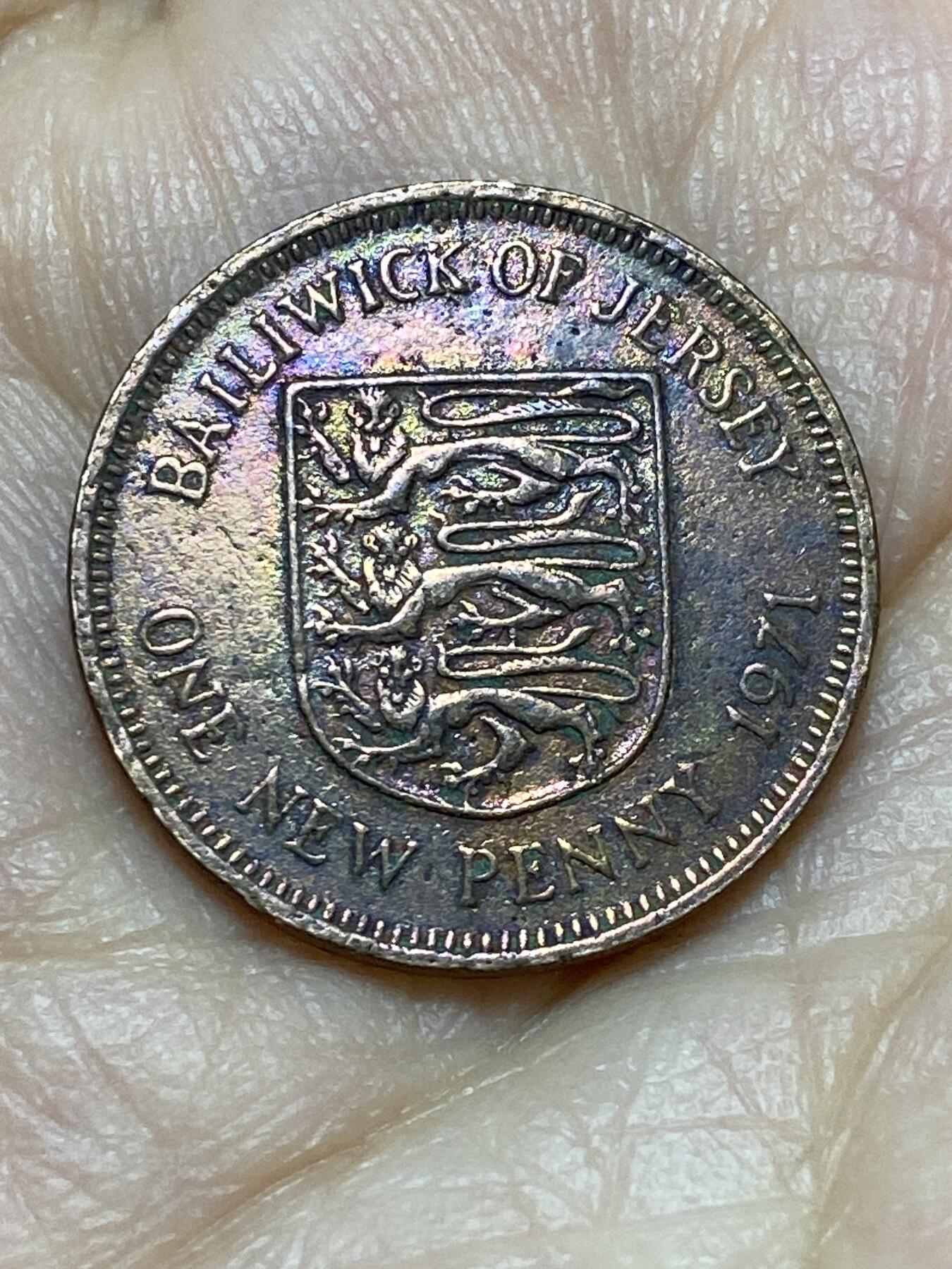 2026年第十八场(总第一百八十七场）外国好品散币场(免佣金) 英属泽西岛🇯🇪1971年1新便士(伊丽莎白二世中年花冠，十进制第一套首发年)