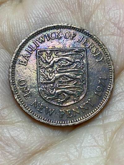 2026年第十八场(总第一百八十七场）外国好品散币场(免佣金) - 英属泽西岛🇯🇪1971年1新便士(伊丽莎白二世中年花冠，十进制第一套首发年)