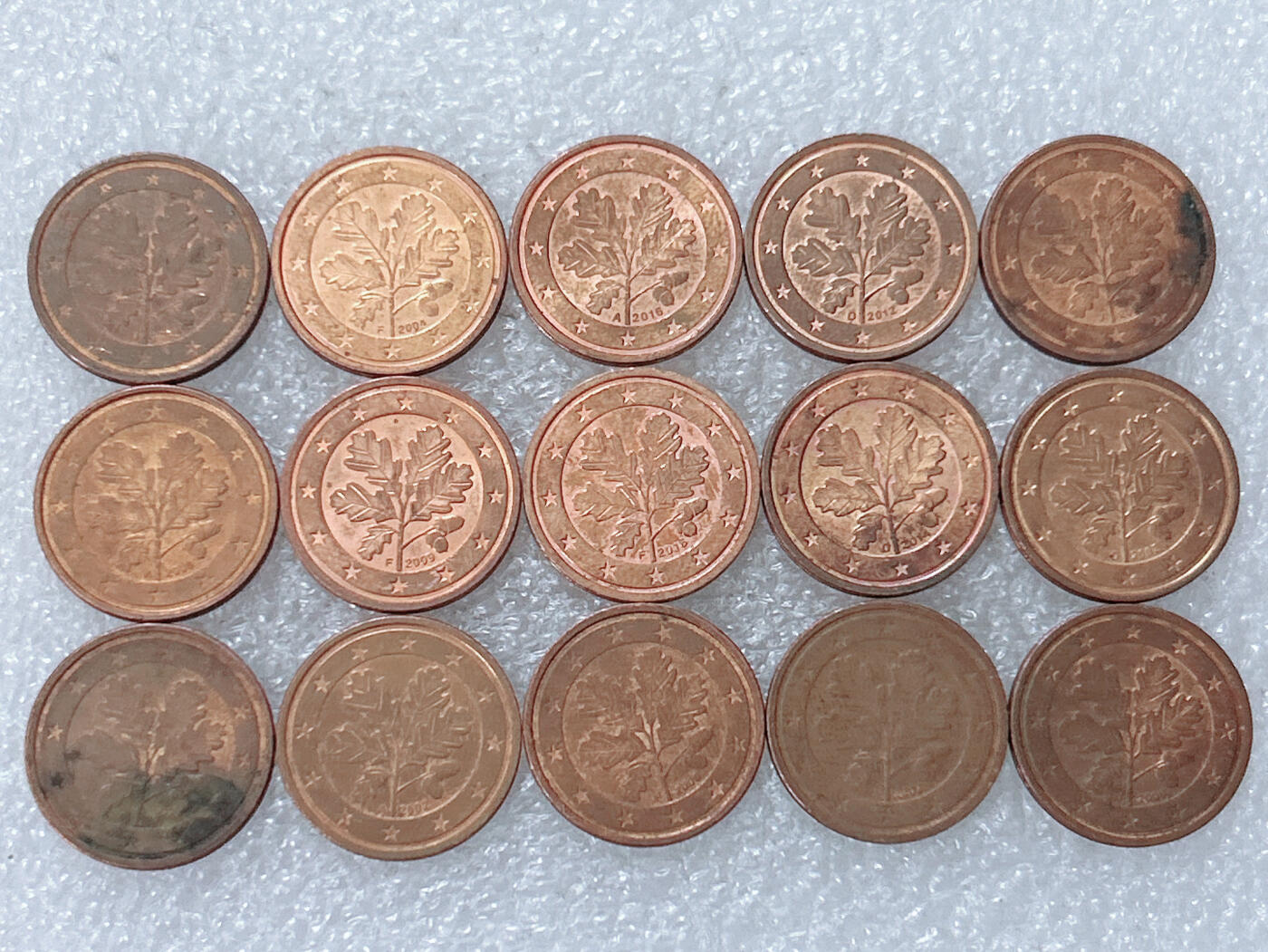 第一海外回流一元起拍收藏 散集专场  第298期 欧盟德国2欧分硬币 15枚