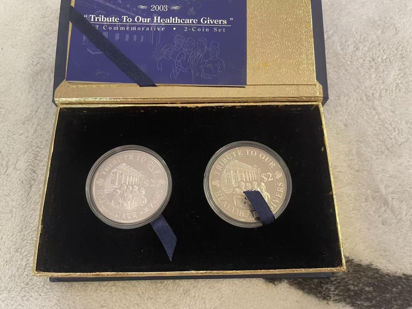 ❤️【币观天下】❤️ 第342期钱币秒杀拍卖场- 2026.2.4秒杀专场 长期征集拍品  新加坡2003年医疗健康2合1纪念精制套装 一银一镍 实际发行量641套 