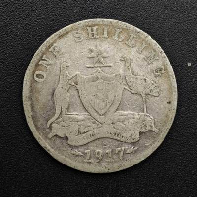 【淘币小摊】实时拍第八百六十三拍   小银币散币场   年前最后一周 之前的预留小年前全部发出 请更换最新收货地址  - 澳大利亚1917年乔治五世一先令银币