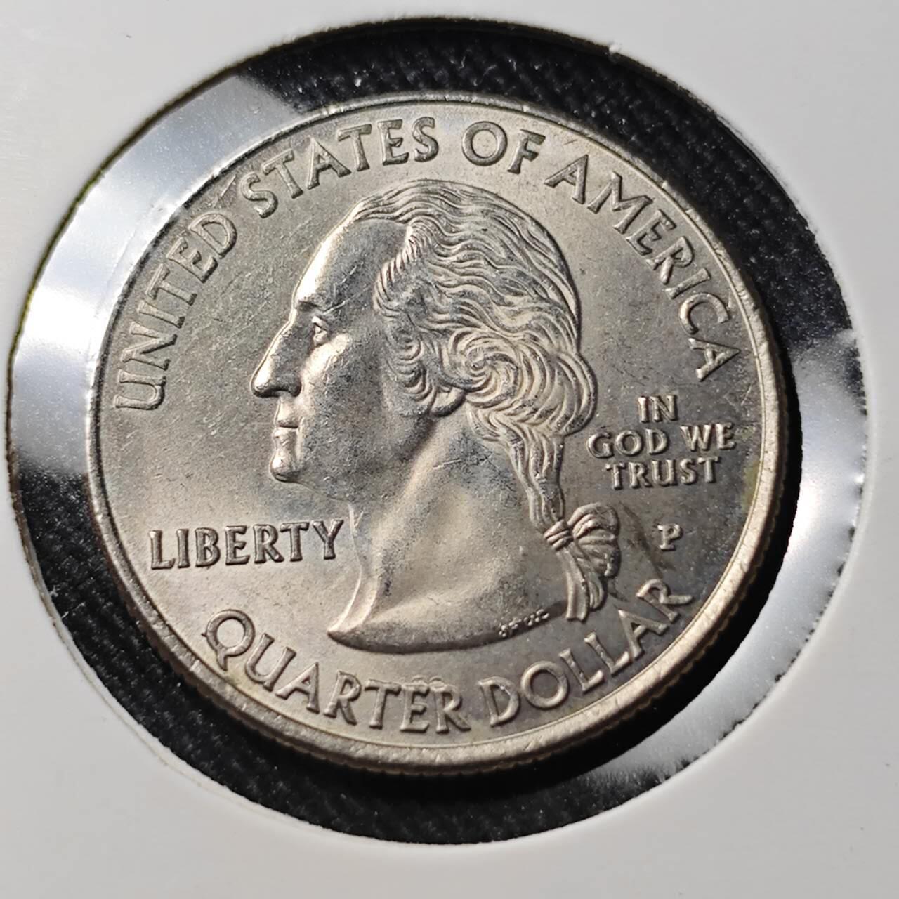 KK钱币收藏小铺  第391期  2月预留时间 周末发货  2009美国25分纪念币 好品