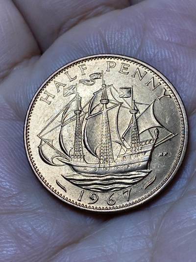 2026年第十八场(总第一百八十七场）外国好品散币场(免佣金) - 原光好品–英国🇬🇧1967年半便士(伊丽莎白二世青年桂冠第二版，普制币关门年)