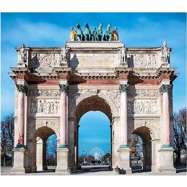 【艺术】法国艺术大章1806年 拿破仑金叶冠+卢浮宫凯旋门建成 高浮雕精制大铜章 40MM