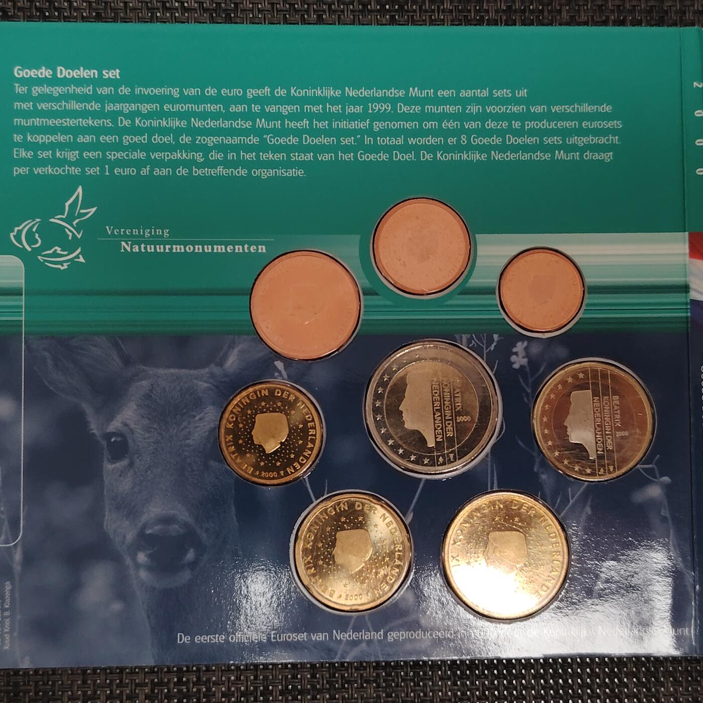 布加迪🐬～世界钱币(上海)🌾第 273 期 /  各国套币和散币 荷兰🇳🇱 2000年 8枚欧元套币
