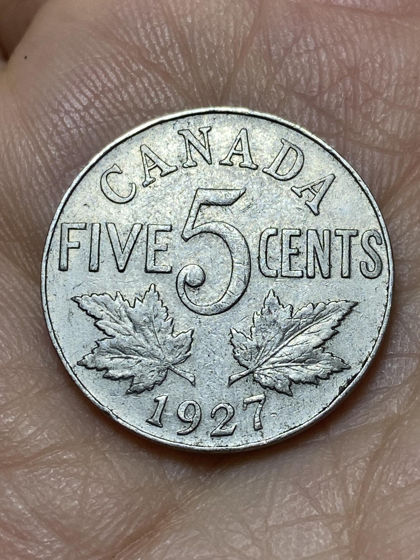 2026年第十八场(总第一百八十七场）外国好品散币场(免佣金) 加拿大🇨🇦1927年5分(乔治五世第四版)