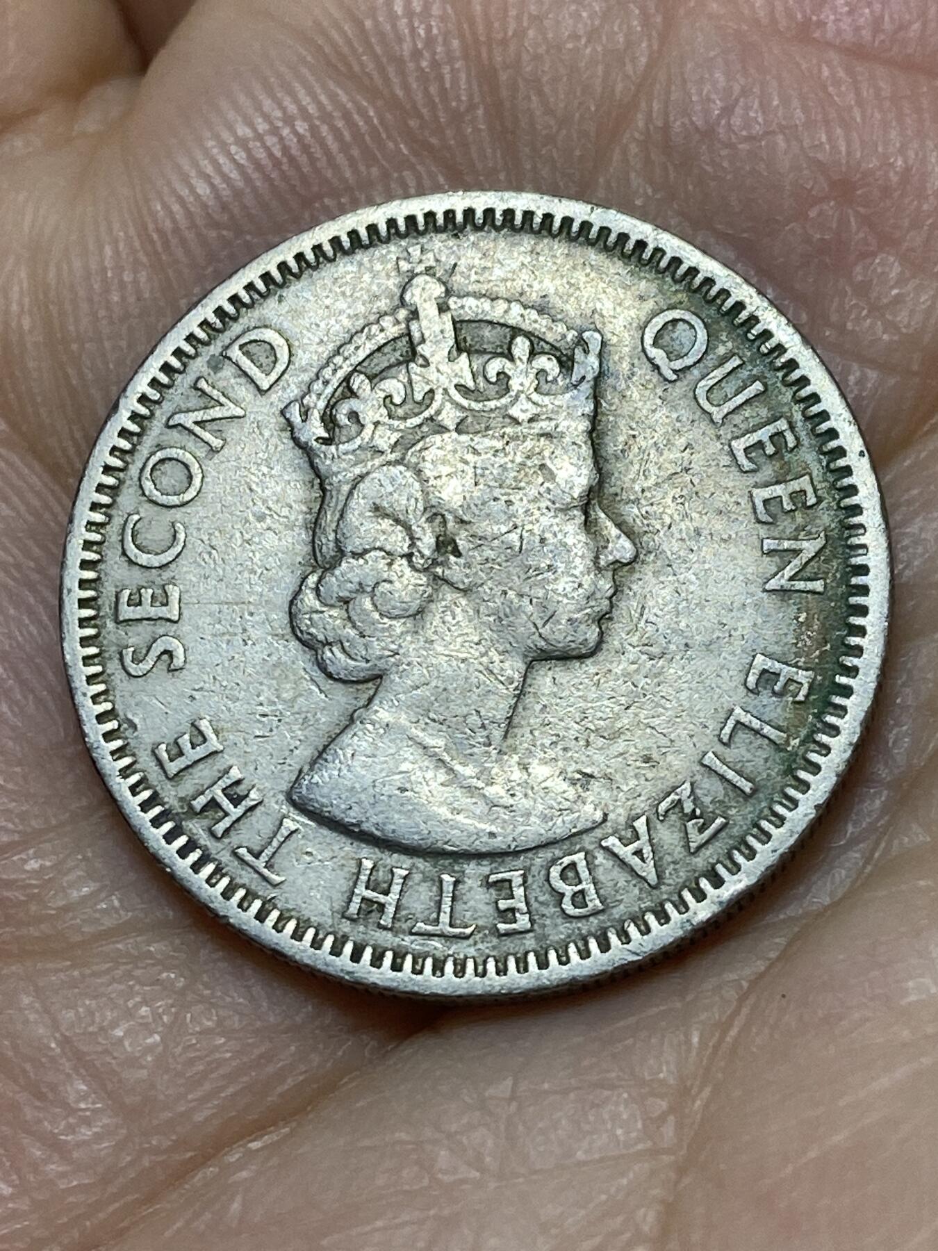 2026年第十八场(总第一百八十七场）外国好品散币场(免佣金) 英属加勒比领地1959年25分(伊丽莎白二世青年带冠)