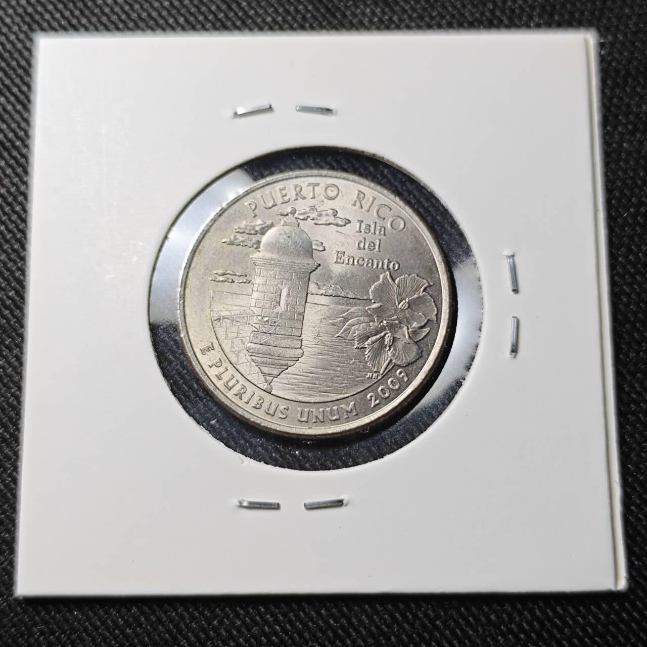 KK钱币收藏小铺  第391期  2月预留时间 周末发货  2009美国25分纪念币 好品