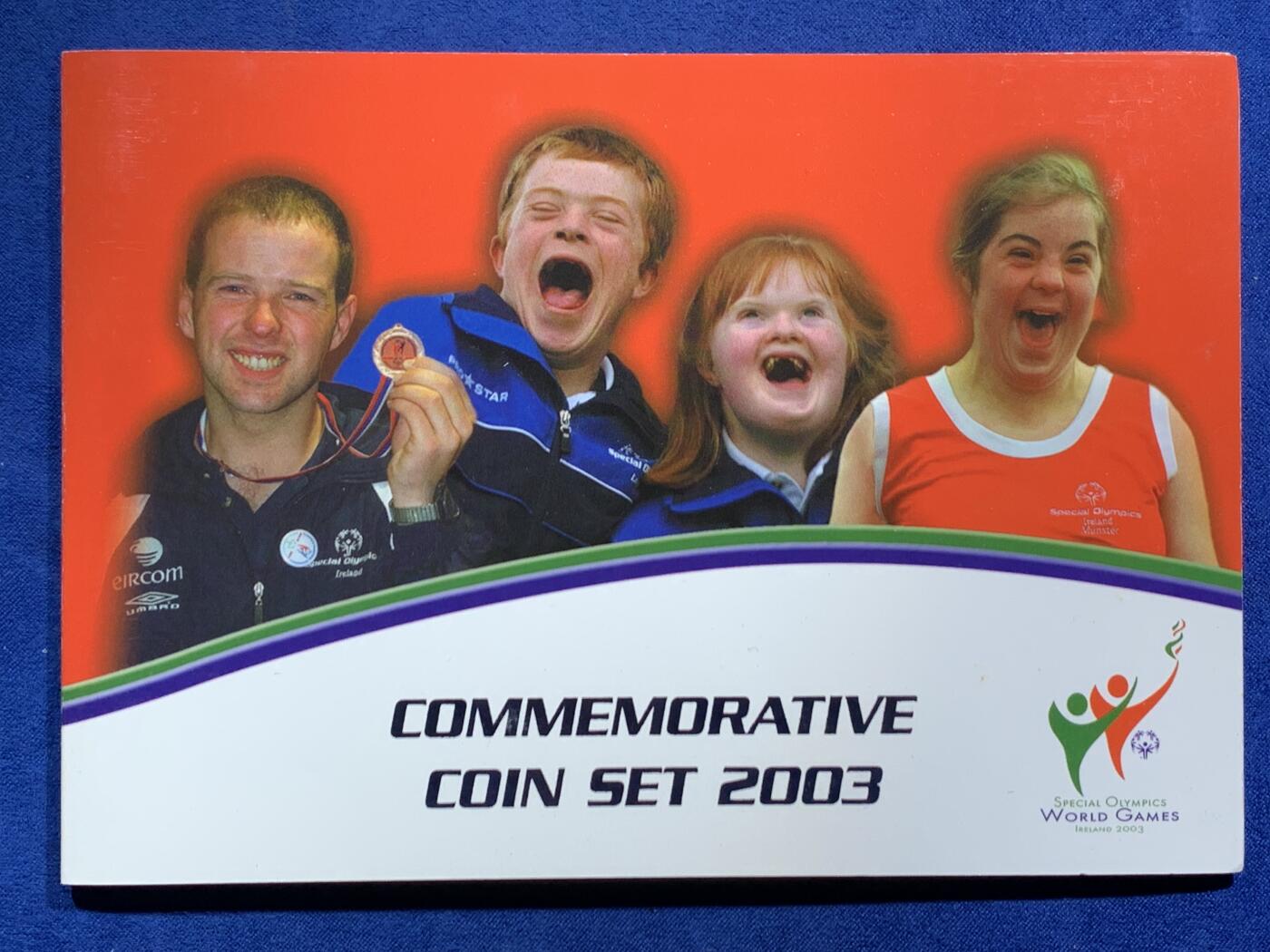 《竞宝斋》第464场 周日，周一，周二，3场连拍 （全场包邮）欢迎送拍 爱尔兰2003年特奥会纪念套币，含八枚流通硬币和一枚5欧纪念币，克书编号MS12，书价高