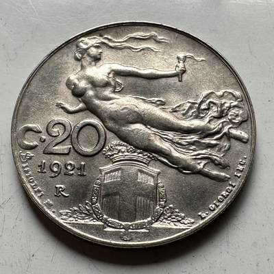 🌹外币初藏🌹🐯2026年第15场  每周二四六晚8️⃣点 接代拍 - 意大利1921年20分 少见带原光好品