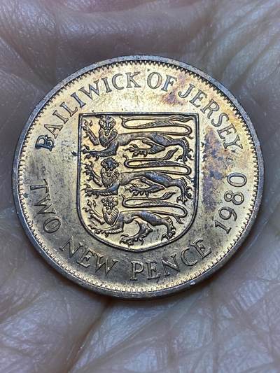 2026年第十八场(总第一百八十七场）外国好品散币场(免佣金) - 英属泽西岛🇯🇪1980年2新便士(伊丽莎白二世中年花冠，十进制第一套，关门年)