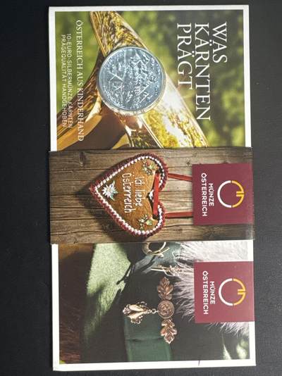 ❤️【币观天下】❤️ 第342期钱币秒杀拍卖场- 2026.2.4秒杀专场 长期征集拍品  - 奥地利联邦省系列银币 原厂封装卡册(面值10欧，重量17.3克)2012年卡林西娅州