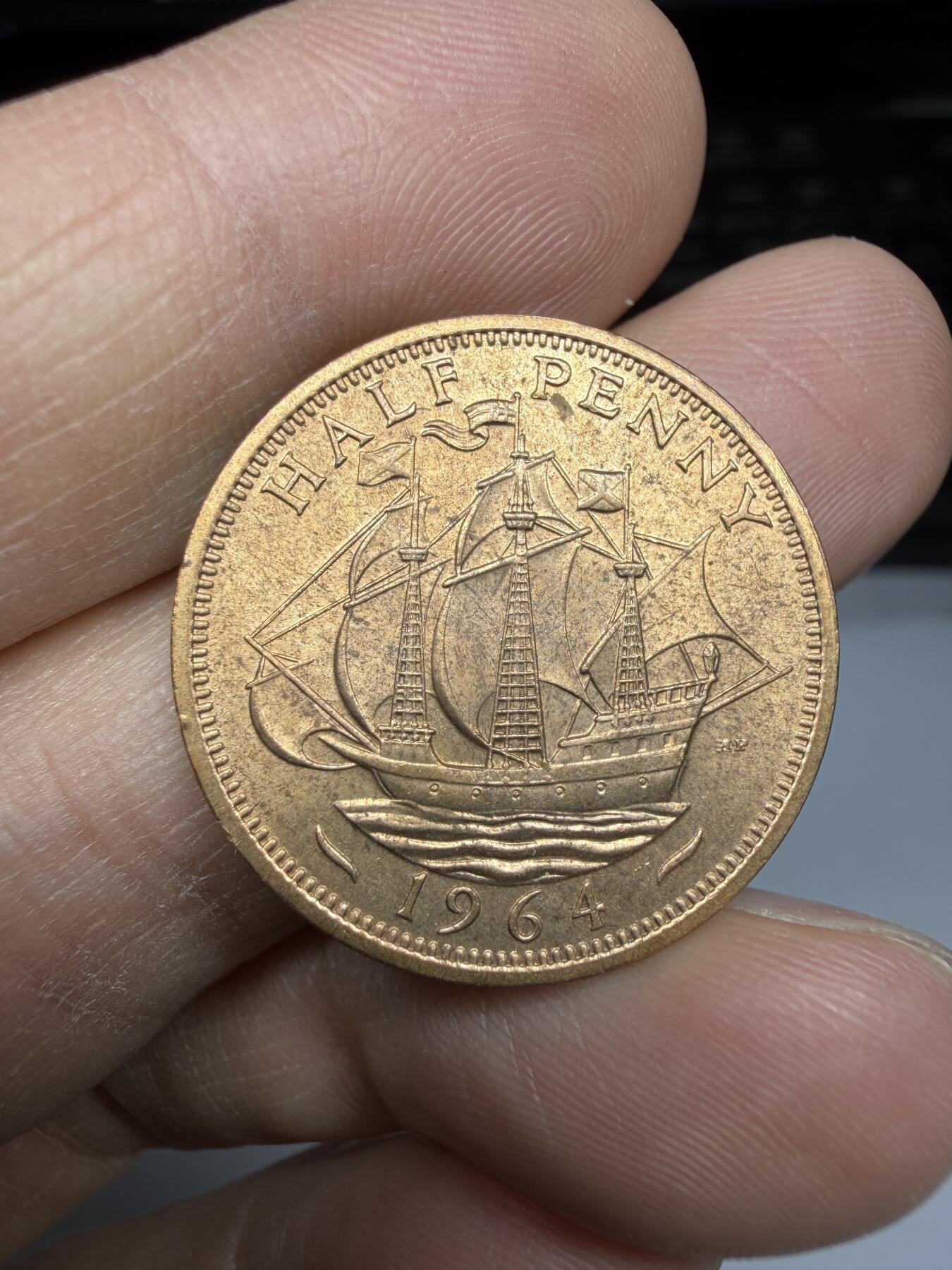 2025年集古藏今外币拍卖第二期-第3场—（总第303拍），可以寄存60天，满160元包邮。 1964年英国半便士