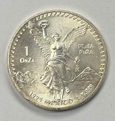 S&S Numismatic世界钱币-拍卖 第120期  - 墨西哥1994年 自由女神 1盎司999投资银币 31.1克999银