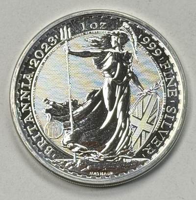 S&S Numismatic世界钱币-拍卖 第120期  - 英国2023年 查尔斯三世头像 2英镑1盎司999投资银币 31.1克999银