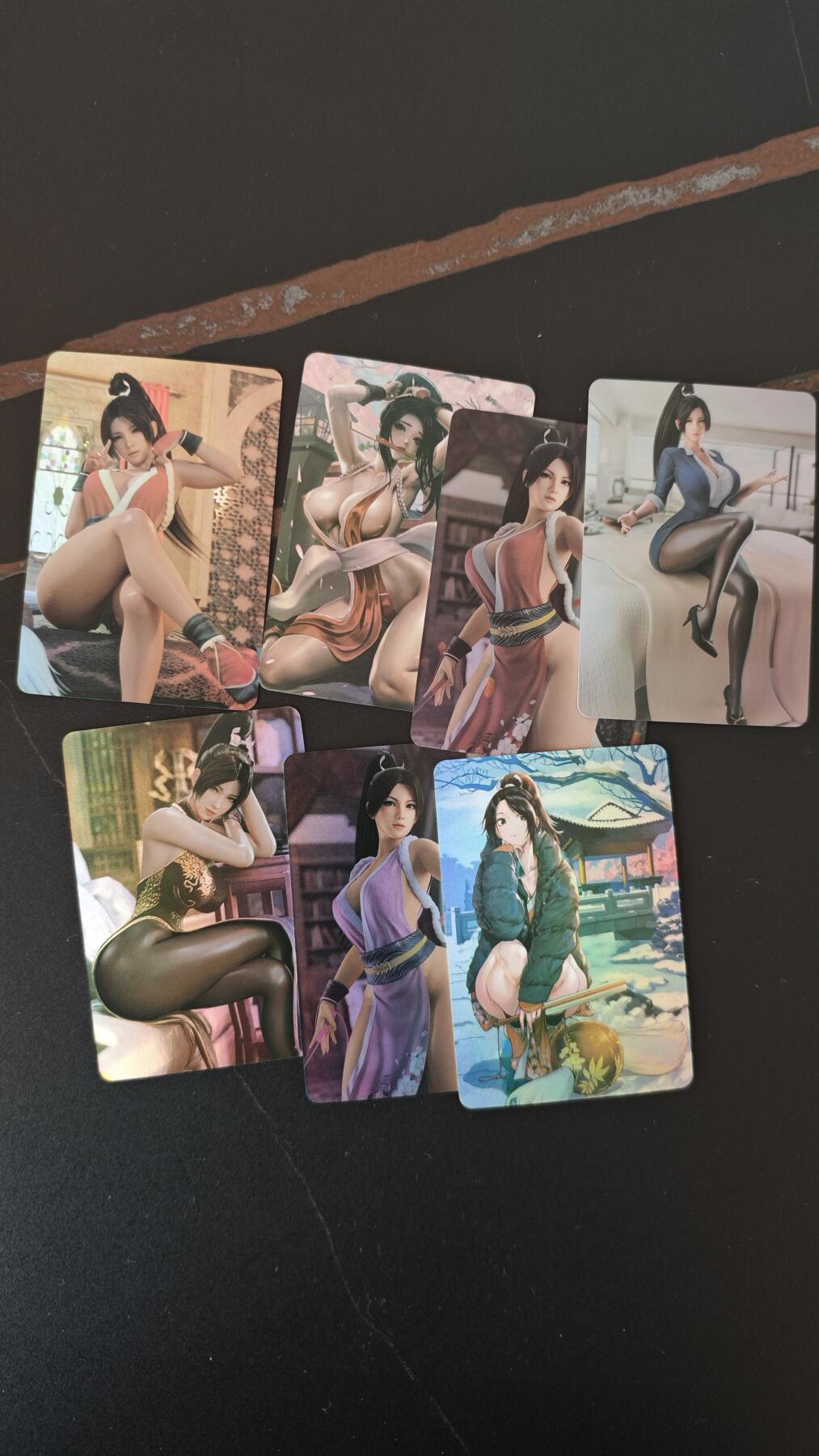 玉楼春卡牌第二期（送拍零佣金，持续收拍） 宁缺卡牌 不知火舞 彩闪 7张 