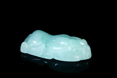 上海都达杂项专场四十七【全场包邮】  天然冰糯种翡翠（A货）精雕《佛手》挂件90-8