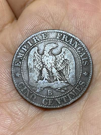 2026年第十八场(总第一百八十七场）外国好品散币场(免佣金) - 法兰西第二帝国1856年5生丁(拿破仑三世第一版，B标鲁昂造)