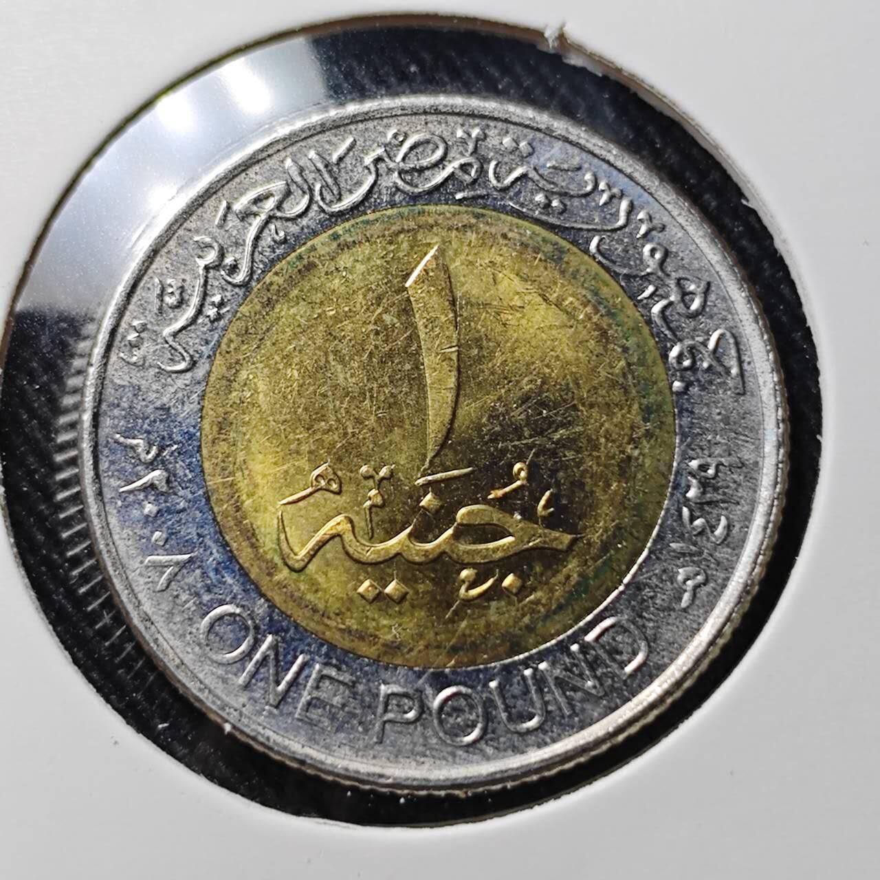 KK钱币收藏小铺  第391期  2月预留时间 周末发货  埃及1镑双色币