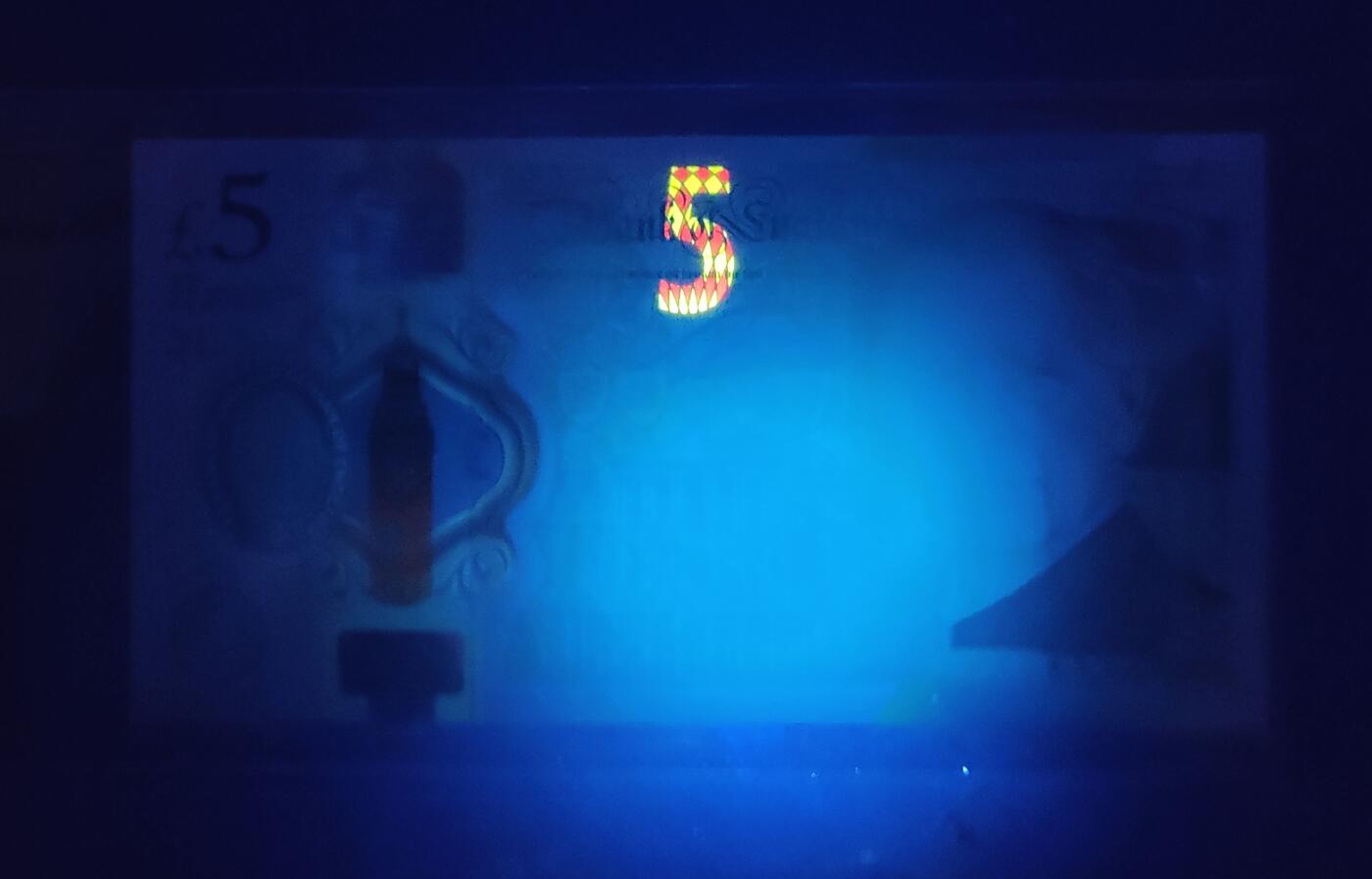 2024年版英国G系列5磅塑料钞 丘吉尔 欧洲钱币 全新UNC